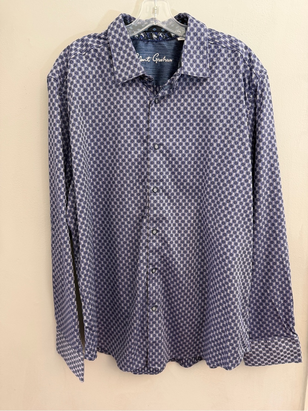 Robert Graham Long Sleeve Cotton Buttondown, Size 2XL